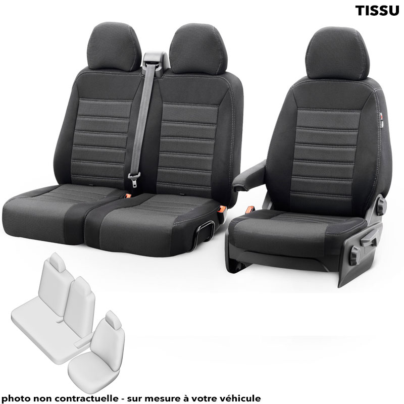 Premium Housse de siège pour Renault Trafic siège simple et