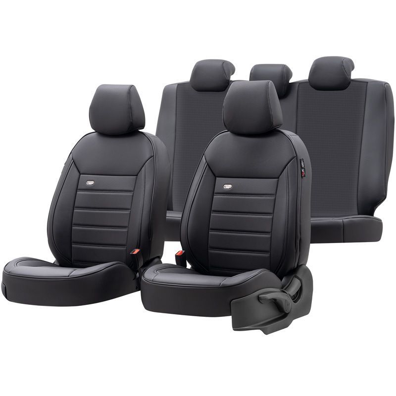 Housses de sièges Peugeot 307 Premium - Cuir noir