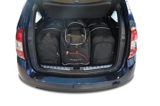 Sacs de voyage sur mesure Dacia Duster 5 portes 2010 à 2017 - Ensemble composé de 4 sacs - Gamme Sport