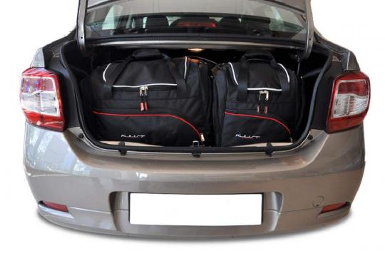 Sacs de voyage sur mesure Dacia Logan 4 portes A partir de 2012 - Ensemble composé de 5 sacs - Gamme Sport
