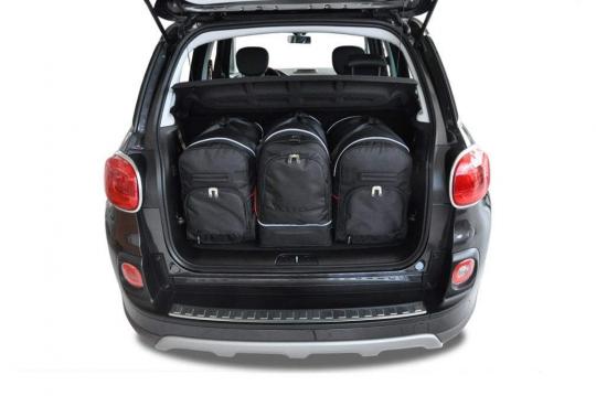 Sacs de voyage sur mesure Fiat 500L 5 portes A partir de 2012 - Ensemble composé de 3 sacs - Gamme Sport