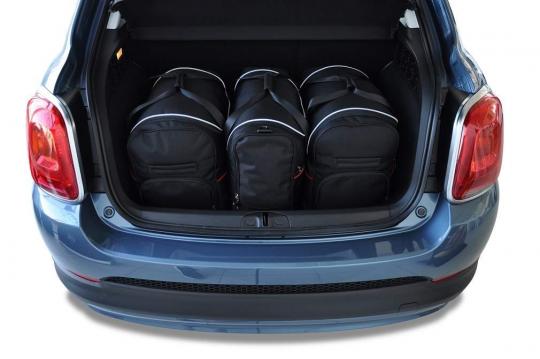 Sacs de voyage sur mesure Fiat 500X 5 portes A partir de 2014 - Ensemble composé de 3 sacs - Gamme Sport