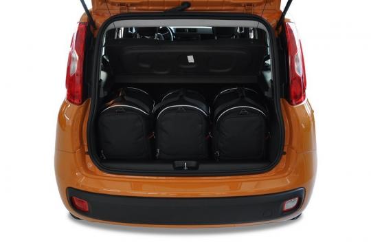 Sacs de voyage sur mesure Fiat Panda 5 portes A partir de 2012 - Ensemble composé de 3 sacs - Gamme Sport