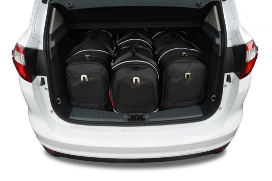 Sacs de voyage sur mesure Ford C-Max 5 portes A partir de 2010 - Ensemble composé de 4 sacs - Gamme Sport