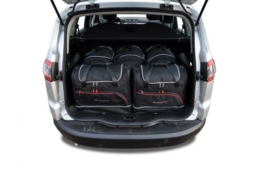 Sacs de voyage sur mesure Ford S-Max 5 portes 5 places 2006 à 2015 - Ensemble composé de 5 sacs - Gamme Sport