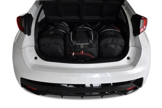 Sacs de voyage sur mesure Honda Civic 5 portes 2012 à 2017 - Ensemble composé de 4 sacs - Gamme Sport
