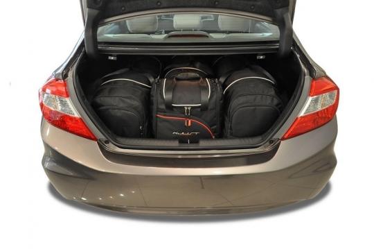 Sacs de voyage sur mesure Honda Civic 4 portes 2012 à 2017 - Ensemble composé de 4 sacs - Gamme Sport