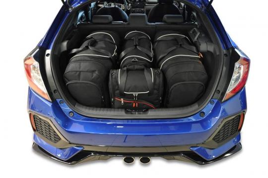 Sacs de voyage sur mesure Honda Civic 5 portes A partir de 2017 - Ensemble composé de 4 sacs - Gamme Aero