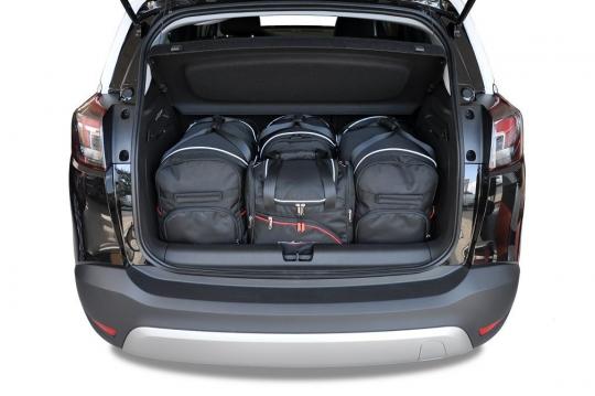 Sacs de voyage sur mesure Opel Crossland X 5 portes A partir de 2017 - Ensemble composé de 4 sacs - Gamme Aero