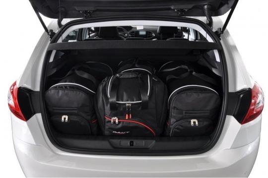 Sacs de voyage sur mesure Peugeot 308 3 et 5 portes A partir de 2013 - Ensemble composé de 4 sacs - Gamme Sport
