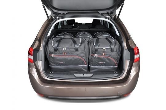 Sacs de voyage sur mesure Peugeot 308 Break A partir de 2014 - Ensemble composé de 5 sacs - Gamme Sport
