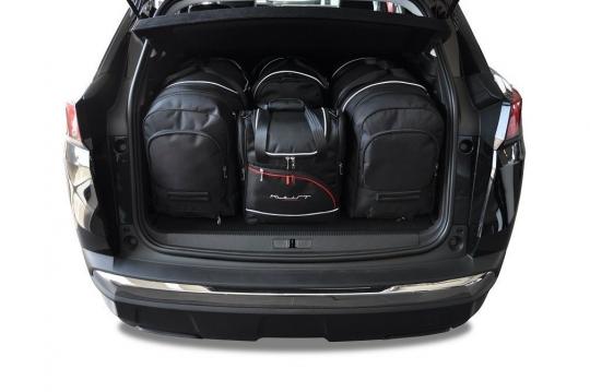 Sacs de voyage sur mesure Peugeot 3008 5 portes A partir de 2016 - Ensemble composé de 4 sacs - Gamme Aero