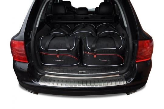 Sacs de voyage sur mesure Porsche Cayenne 5 portes 2002 à 2010 - Ensemble composé de 5 sacs - Gamme Aero