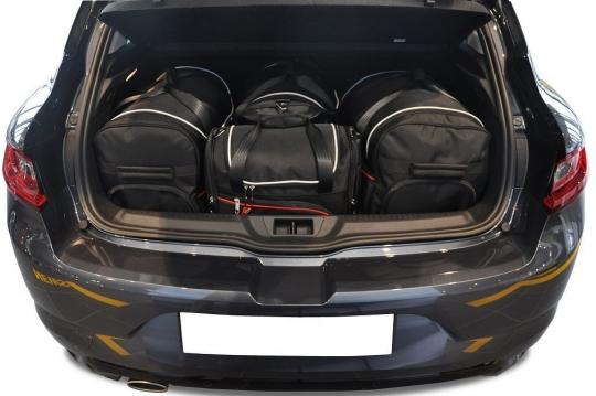 Sacs de voyage sur mesure Renault Megane 5 portes A partir de 2016 - Ensemble composé de 4 sacs - Gamme Aero