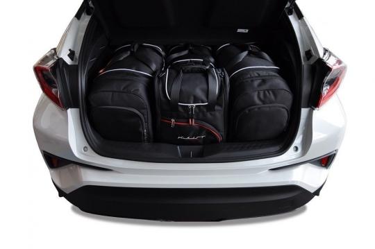 Sacs de voyage sur mesure Toyota C-HR 5 portes A partir de 2016 - Ensemble composé de 4 sacs - Gamme Sport