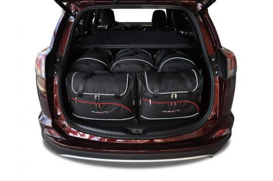 Sacs de voyage sur mesure Toyota Rav 4 5 portes 2013 à 2018 - Ensemble composé de 5 sacs - Gamme Aero