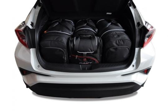 Sacs de voyage sur mesure Toyota C-HR 5 portes A partir de 2016 - Ensemble composé de 4 sacs - Gamme Aero