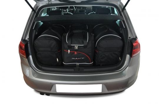 Sacs de voyage sur mesure Volkswagen Golf 5 portes 2012 à 2020 - Ensemble composé de 4 sacs - Gamme Sport