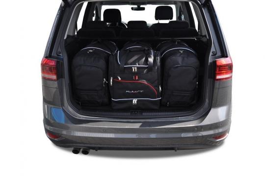 Sacs de voyage sur mesure Volkswagen Touran 5 portes A partir de 2015 - Ensemble composé de 4 sacs - Gamme Sport