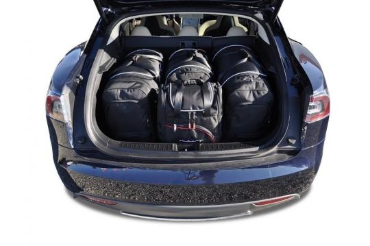Sacs de voyage sur mesure Tesla Model S Electrique A partir de 2014 - Ensemble composé de 4 sacs - Gamme Sport