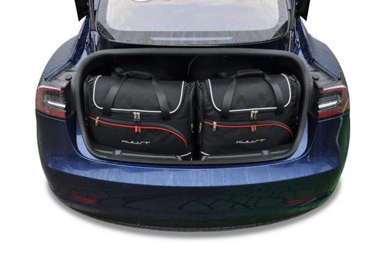 Sacs de voyage sur mesure Tesla Model 3 Electrique A partir de 2017 - Ensemble composé de 5 sacs - Gamme Aero
