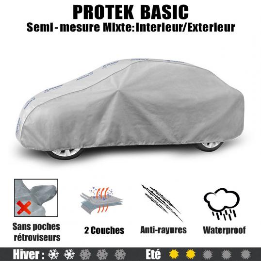 Bache Peugeot 206CC - 2000 à 2007. House de protection mixte intérieur et extérieur Proteck-Basic