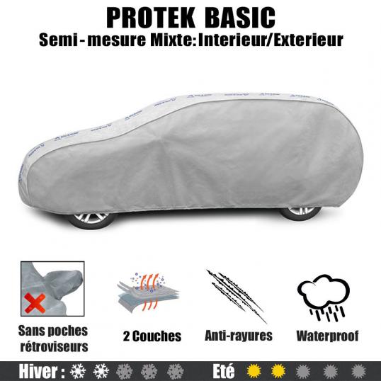 Bache Peugeot 407 Break - 2008 à 2011. House de protection mixte intérieur et extérieur Proteck-Plus