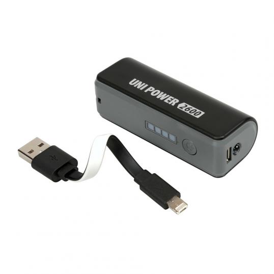 Uni-Power 2600 power-pack avec câble universel Apple / Micro USB