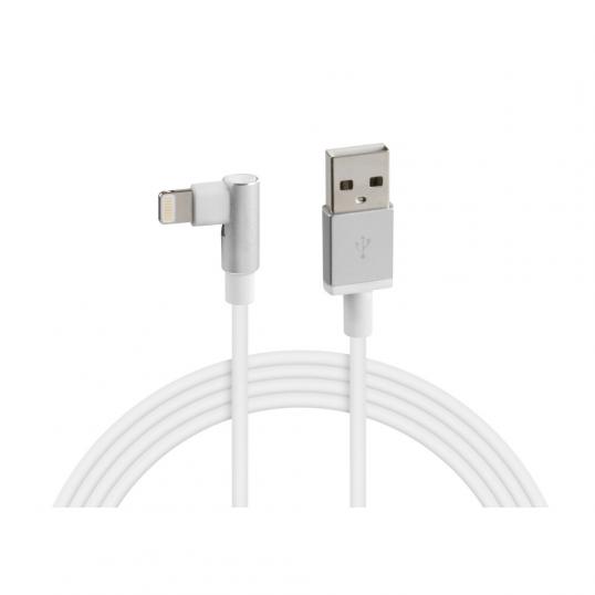 Câble USB pivotant 90° > Lightning - 100 cm - Blanc