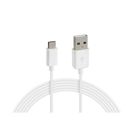 Câble USB > Micro USB - 100 cm - Blanc