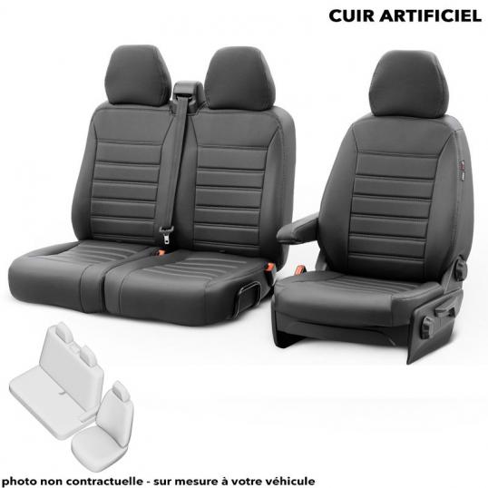 Housse de siège sur mesure Citroën Jumper - A partir de 2018 - en cuir artificiel
