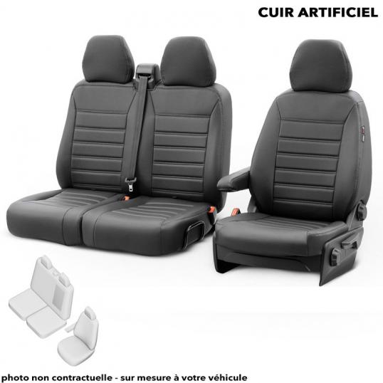 Housse de siège sur mesure Citroën Jumpy - A partir de 2014 - en cuir artificiel
