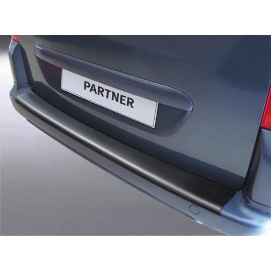 Protection seuil de coffre Peugeot Partner pour pare-chocs avec peinture en ABS Noir