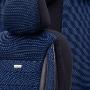 Housses de sièges Mercedes Viano  - Gamme Selected Fit - Tissu noir et bleu