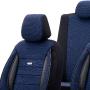 Housses de sièges Skoda Octavia  - Gamme Selected Fit - Tissu noir et bleu
