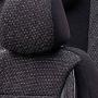 Housses de sièges Alfa Romeo Stelvio  - Gamme Selected Fit - Tissu noir