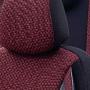Housses de sièges Alfa Romeo Stelvio  - Gamme Selected Fit - Tissu noir et rouge