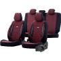 Housses de sièges Alfa Romeo Stelvio  - Gamme Selected Fit - Tissu noir et rouge