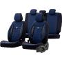 Housses de sièges Bmw Serie 4  - Gamme Selected Fit - Tissu noir et bleu