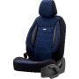Housses de sièges Citroen C4 Picasso  - Gamme Selected Fit - Tissu noir et bleu